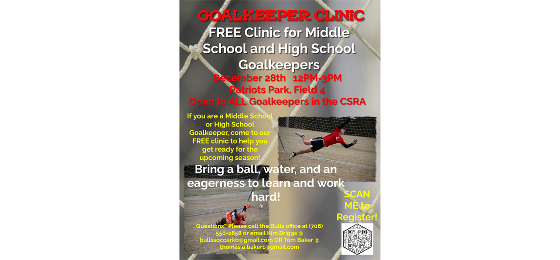 Goalkeeper Clinic - Middle School & High School Players